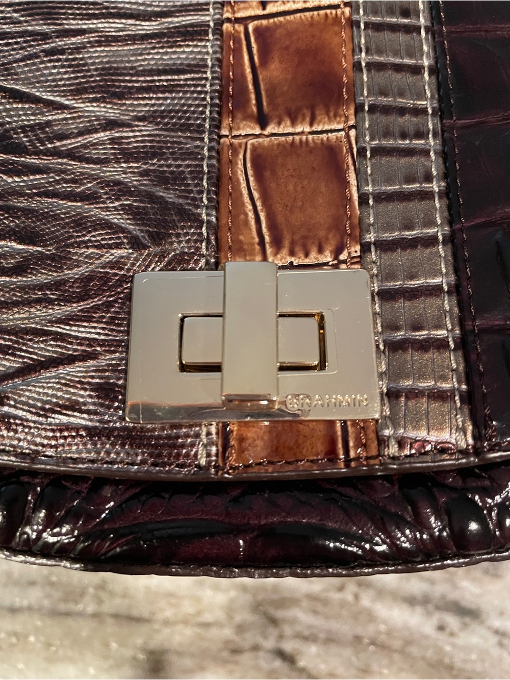 NWOT Brahmin Tillie Embossed Leather Crossbody Bag - Picture 6 of 10